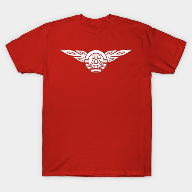 DDR Flames Crest (white) T-Shirt by GetThatCar